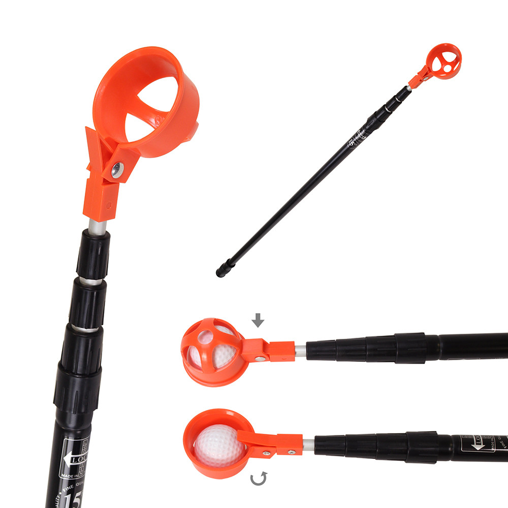 JP Lann Hinge Cup Orange Ball Retriever - 15 FT - Maple Hill Golf